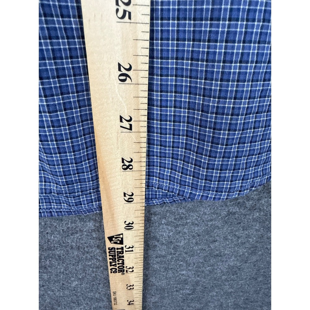 John Varvatos USA Blue Micro‎ Check Long Sleeve Button Down Career Shirt Mens L - Picture 6 of 10